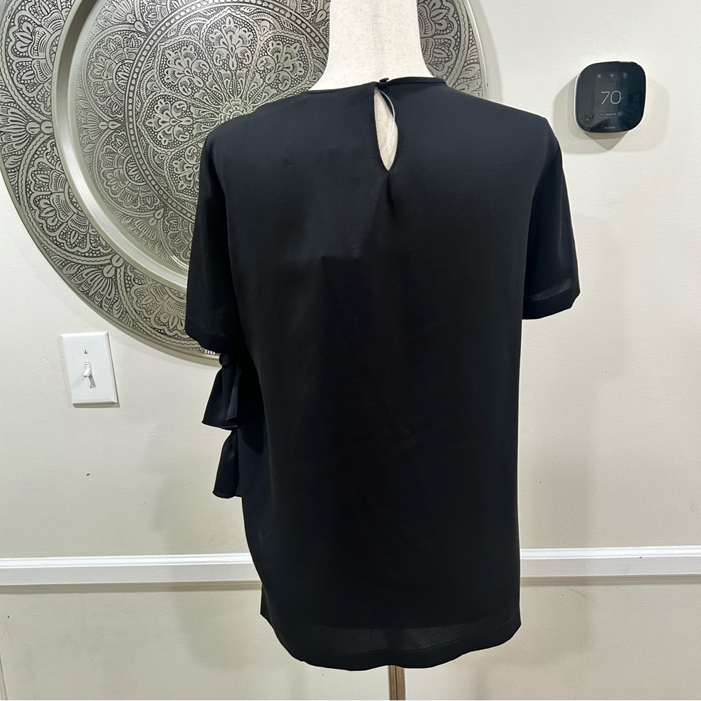 NWT $645 Max Mara Briose short sleeve silk ruffle blouse - Size 6 - Picture 8 of 9
